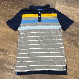 Cat & Jack Striped Polo Shirt in Blue and Yellow